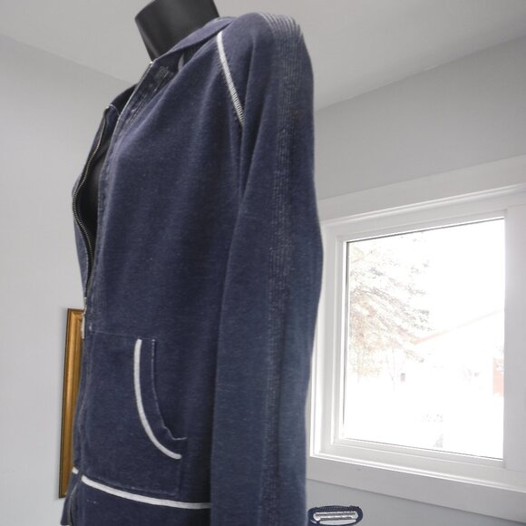 Jeans look Eddie Bauer front zip hoodie size US Large - Picture 3 of 6